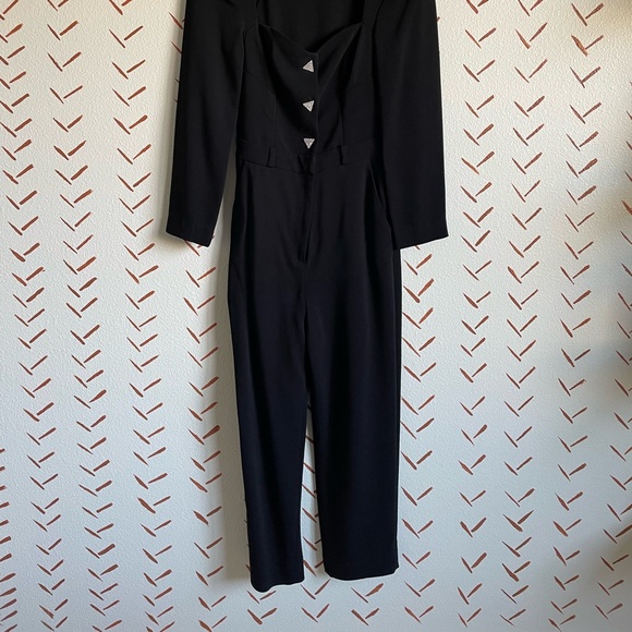 & Other Stories black jumpsuit w/ sparkle buttons - Picture 6 of 7